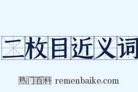 二枚目近义词是什么意思的图片